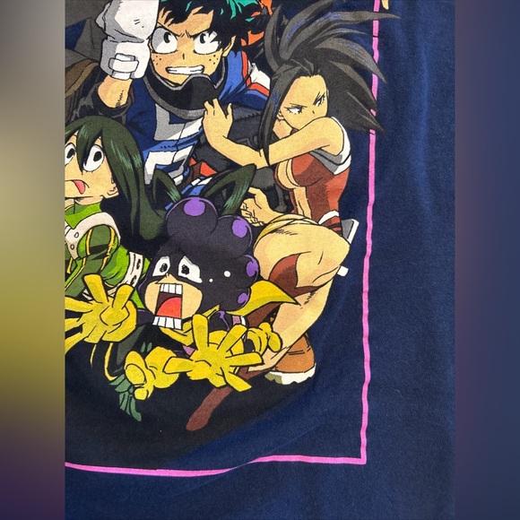 My Hero Academia-Shirt Mens Medium-Blue Graphic Short Sleeve Cotton Adult-Anime - Picture 6 of 11